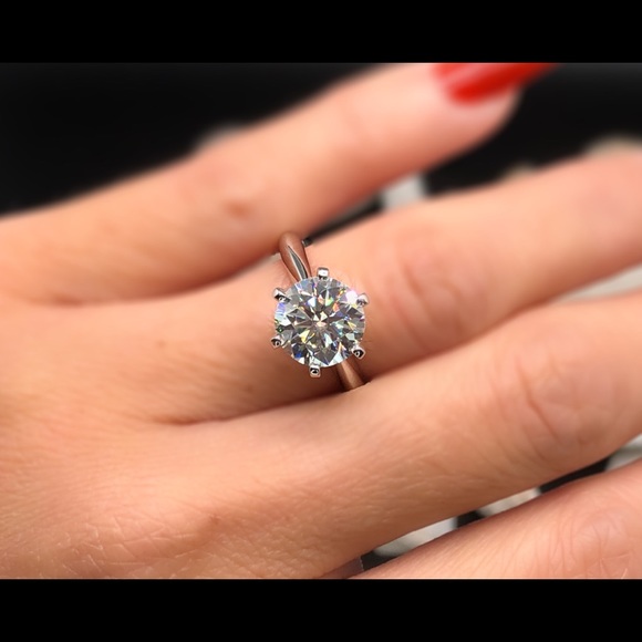 Moissanite ring set with certificate - Picture 10 of 16